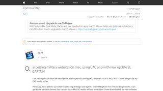 
                            10. accessing military websites on mac, using… - Apple Community