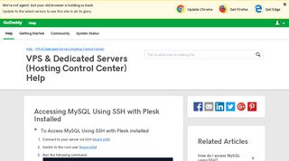 
                            5. Accessing MySQL Using SSH with Plesk Installed | VPS & Dedicated ...