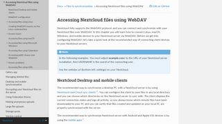 
                            10. Accessing Nextcloud files using WebDAV — Nextcloud 13 User ...