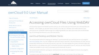 
                            2. Accessing ownCloud Files Using WebDAV — ownCloud 9.0 User ...