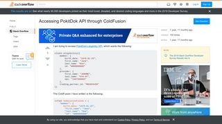 
                            12. Accessing PokitDok API through ColdFusion - Stack Overflow