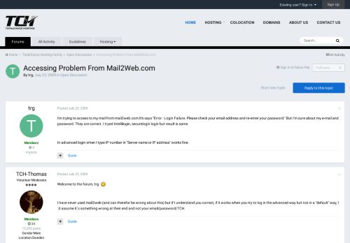 
                            13. Accessing Problem From Mail2Web.com - Open Discussion ...