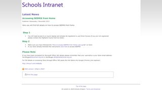 
                            6. Accessing SEEMiS from Home - Schools intranet - Highland Council