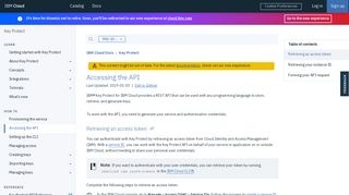 
                            8. Accessing the API - IBM Cloud