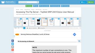 
                            5. Accessing The Ftp Server - Topfield SRP-2401CIplus User Manual ...