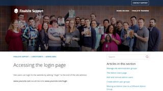 
                            4. Accessing the login page – Finalsite Support