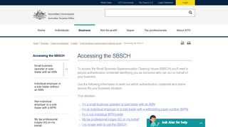 
                            5. Accessing the SBSCH | Australian Taxation Office