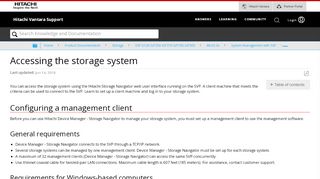 
                            2. Accessing the storage system - Hitachi Vantara Knowledge