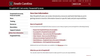 
                            11. Accessing the Univ. of South Carolina PeopleSoft Finance System an ...