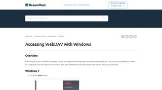 
                            10. Accessing WebDAV with Windows – DreamHost