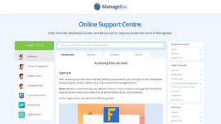 
                            9. Accessing Your Account - ManageBac
