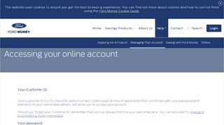 
                            7. Accessing your account | Save with Ford Money