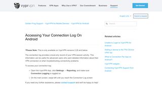 
                            11. Accessing Your Connection Log On Android – Golden Frog Support