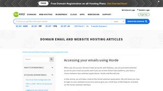 
                            9. Accessing your emails using Horde - Doteasy.com