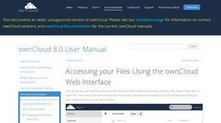 
                            2. Accessing your Files Using the ownCloud Web Interface ...