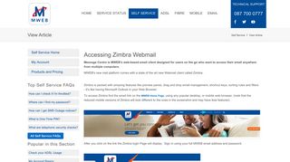
                            9. Accessing Zimbra Webmail > MWEB Help > View Article