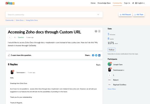 
                            5. Accessing Zoho docs through Custom URL - Zoho Cares