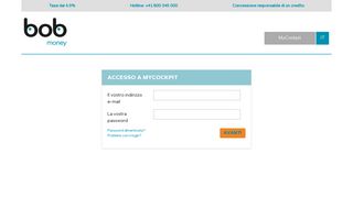 
                            4. Accesso a MyCockpit | bob money