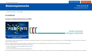 
                            6. Accesso a Sistema Piemonte con SPID - Sistemapiemonte