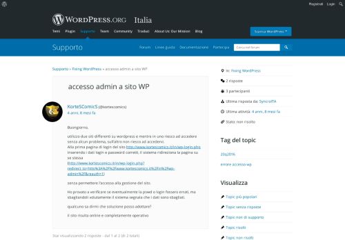 
                            10. accesso admin a sito WP | WordPress.org