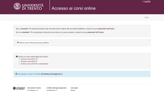 
                            12. Accesso ai corsi online - UNITN.it