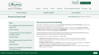 
                            1. Accesso ai servizi web - Banca Valsabbina