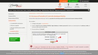
                            3. Accesso al Pannello di Controllo database MySQL | Guide hosting ...