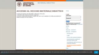 
                            9. Accesso al vecchio materiale didattico - Materiali Didattici - Uniud