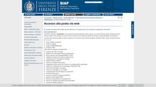 
                            2. Accesso alla posta via web - Attività e servizi - SIAF - Sistema ... - UniFI