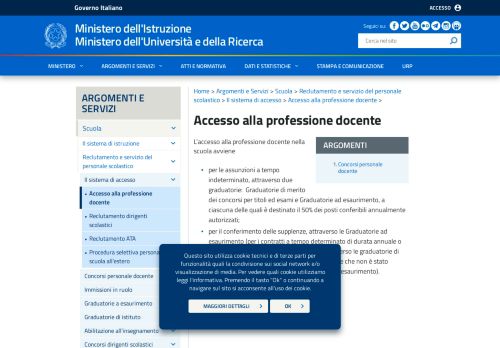 
                            5. Accesso alla professione docente - Miur