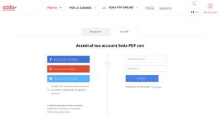 
                            1. Accesso all'Account | Soda PDF Anywhere