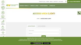 
                            1. ACCESSO AREA CLIENTI - Cassa di Risparmio di Volterra