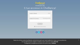 
                            2. Accesso Clienti - CheBanca!