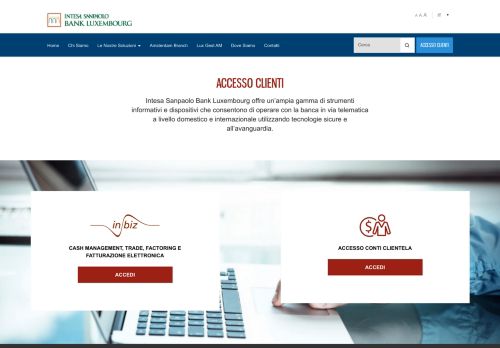 
                            11. Accesso clienti | Intesa Sanpaolo Bank Luxembourg