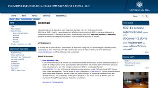 
                            4. Accesso | Direzione Informatica, Telecomunicazioni e Fonia - Ict - Unipi