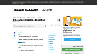 
                            2. Accesso - Dizionario dei sinonimi e dei contrari - Corriere.it