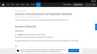 
                            4. Accesso e disconnessione da PlayStation Network