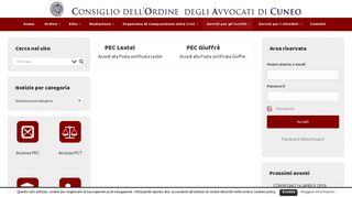 
                            6. Accesso Posta Certificata – Ordine degli Avvocati di Cuneo