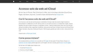 
                            6. Accesso solo da web ad iCloud - Supporto Apple