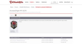 
                            6. Accesso/login MY ALFA | Club Alfa Forum - Alfa Romeo