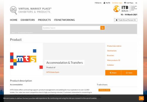 
                            3. Accommodation & Transfers: MTS Globe Spain - ITB Berlin - Product