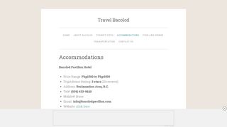 
                            9. Accommodations | Travel Bacolod