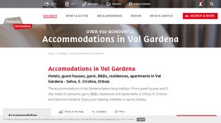 
                            13. Accommodations Val Gardena: Selva, S. Cristina & Ortisei