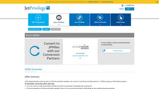 
                            10. Accor Hotels - JetPrivilege Conversion Partner-