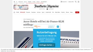 
                            12. Accor Hotels will bei Air France-KLM mitfliegen - FAZ
