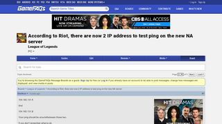 
                            11. According to Riot, there are now 2 IP address to test ping on the new ...