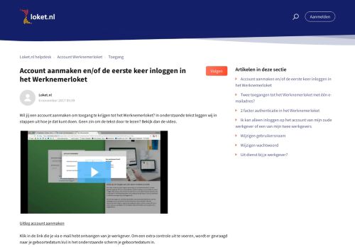 
                            3. Account aanmaken en/of de eerste keer inloggen - Loket.nl helpdesk