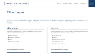 
                            13. Account Access - Ingalls & Snyder