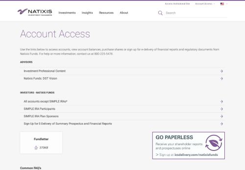 
                            2. Account Access | Natixis Investment Managers