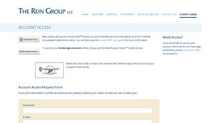 
                            9. Account Access - The Rein Group